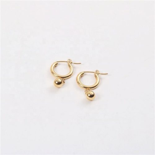 Ball Drop Hoop Earrings