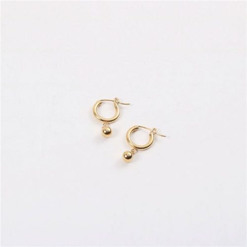 Ball Drop Hoop Earrings