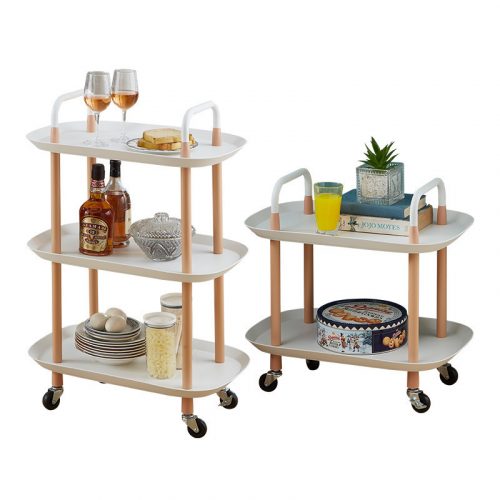 Small trolley bathroom mobile storage rack