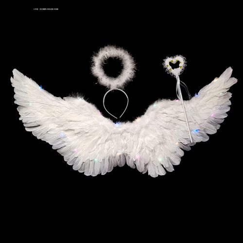 Halloween Angel Feather Wings Children Birthday Toy Decoration