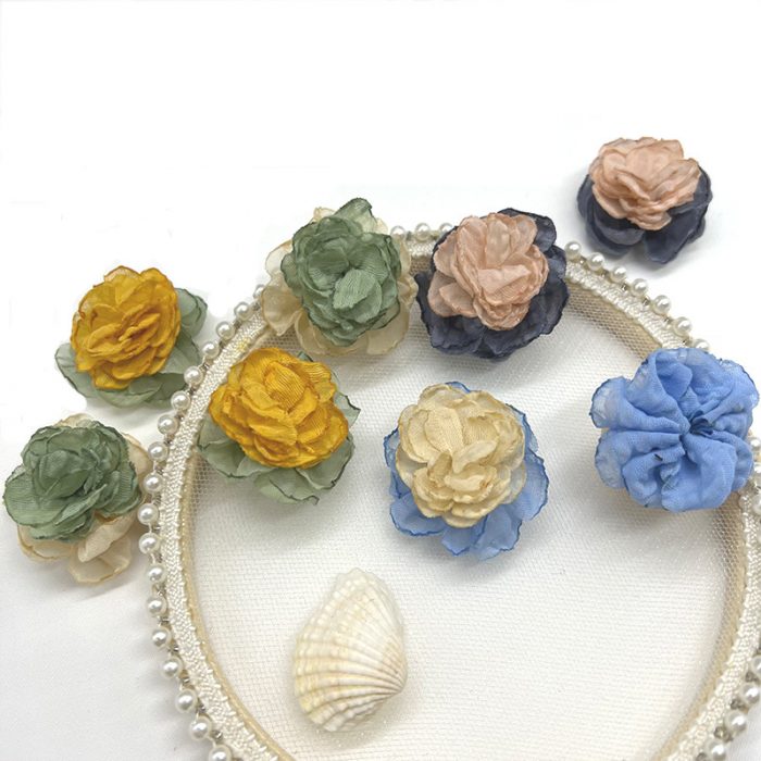 Burning Flower Earring Accessories Handmade Diy Hairpin Accessories