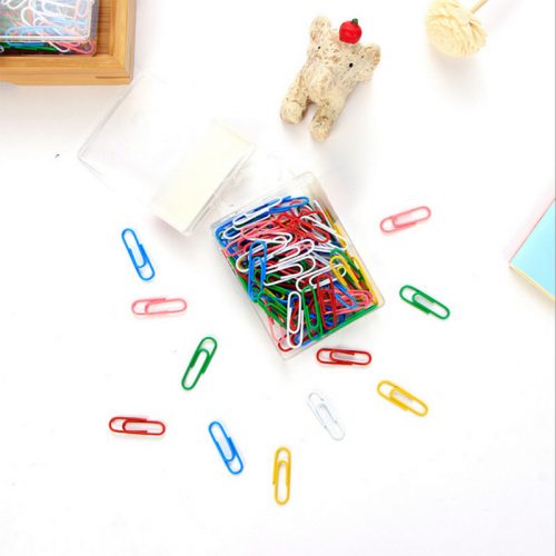 Color Paper Clips Bulk Plastic Overmolded Paper Clips