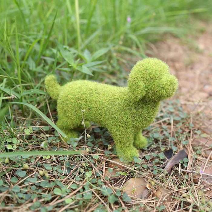 European-style outdoor courtyard grass green simulation flocking puppy ornaments