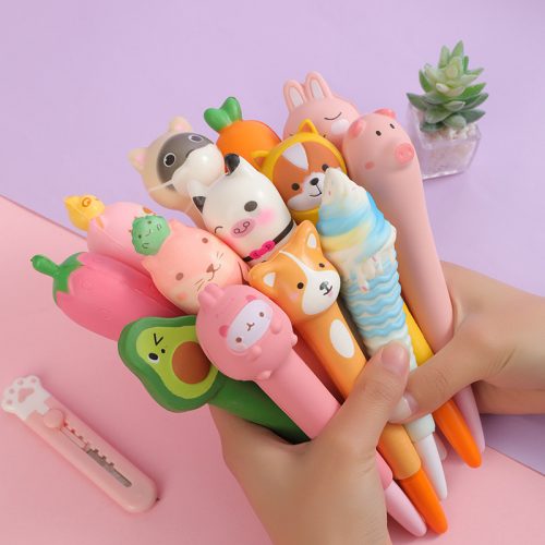 Vent pen slow rebound decompression pen soft students use pinch pen cute super cute gel pen