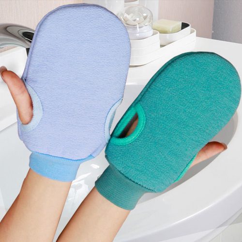 Solid color cute bath towel bath gloves men and women rub bath bath towel