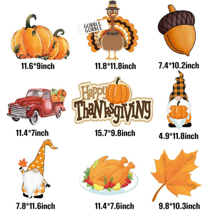 Thanksgiving garden decoration card cartoon picture garden decoration display card front courtyard decoration pile board